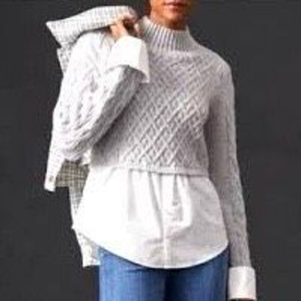 NWOT Maeve by Anthropologie Cable Knit Layered Sweater